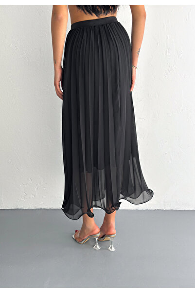 Zula Moda Fusta plisata din sifon de dama