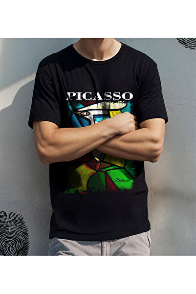 BUTSHIRT BU Tişört'  Picasso – Kübizm‘  Baskılı 'Regular-Fit' Unisex Tişört