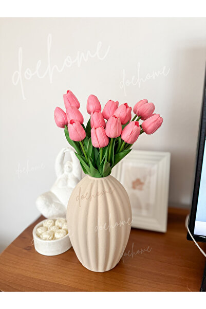 DoeHome Büyük seramik Vazo , bej vazolar