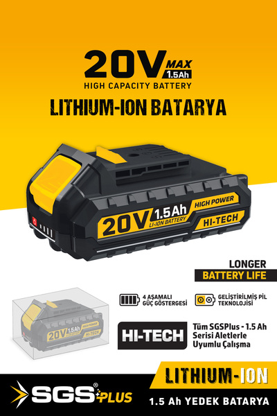 SGS 20 VOLT YEDEK BATARYA (1.5Ah)