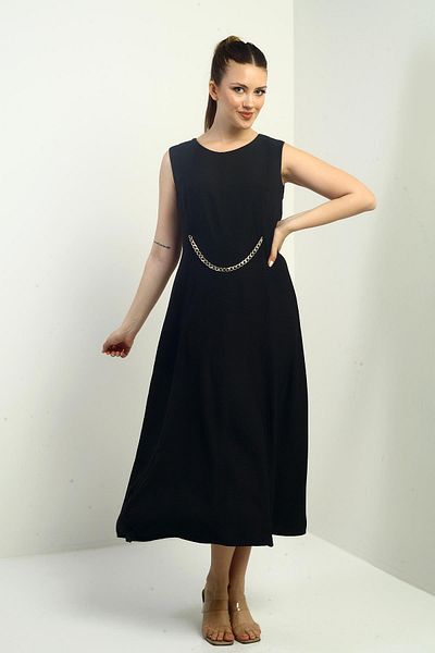 By Saygı Rochie midi cu lanțuri de damă