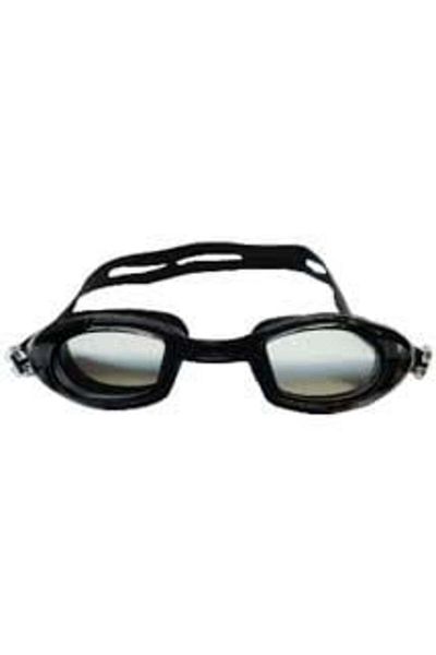 BERMUDA Silicone Swimming Goggles - Silver Frame - Bad Black