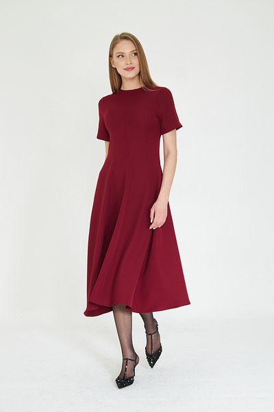 SevdeUgur Φόρεμα μπορντό Maxi Length Flounce / Sevde Ugur