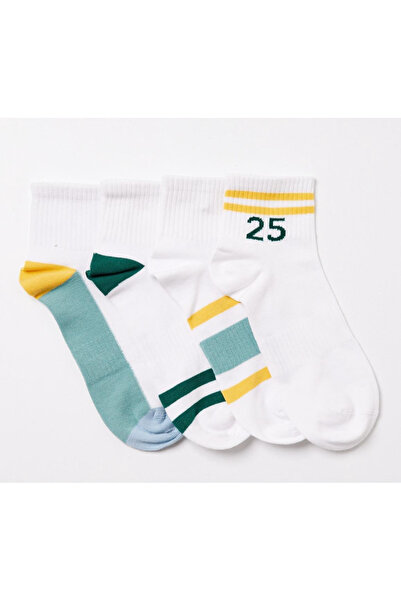 Katia&Bony جوارب رجالية مكونة من 4 قطع بتفاصيل أرقام