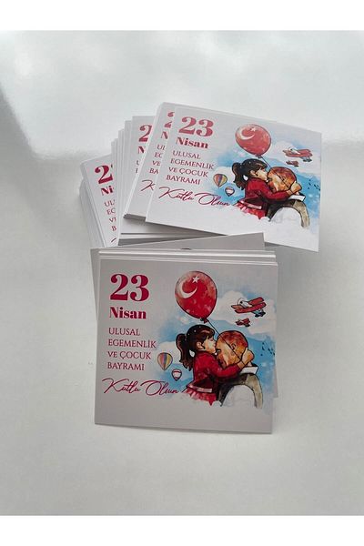 eylülün etiket fabrikası 23 April National Sovereignty and Children's Day Themed 30 Cards
