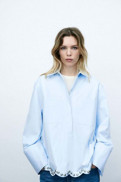H&M Studded twill shirt