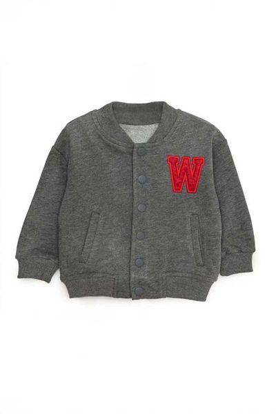 Zeyder Kids Baby Boy Gray College Cardigan