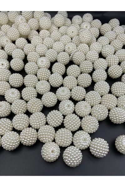 PASAMİA Blackberry Beads 14 Ml 50 Gr (53 Pieces) Cream Color