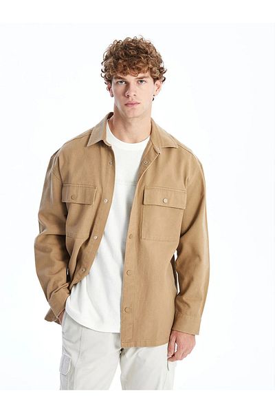 LC Waikiki Ανδρικό πουκάμισο LCW Casual Comfortable Fit Gabardine