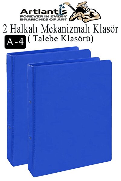 Artlantis Dosar albastru cu 2 inele, 2 bucăți, A4, din PVC, tip student și bi...