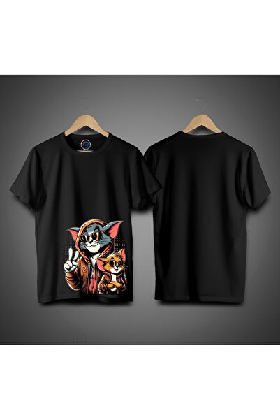 BBS CLOTHES تي شيرت توم وجيري ديزاين مصنوع من القطن الفاخر بنسبة 100%