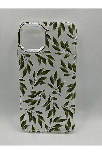 Turkuaz IPHONE 13 ÖZEL YAPRAK BASKILI DARBE ÖNLEYİCİ LÜKS SİLİKON KILIF