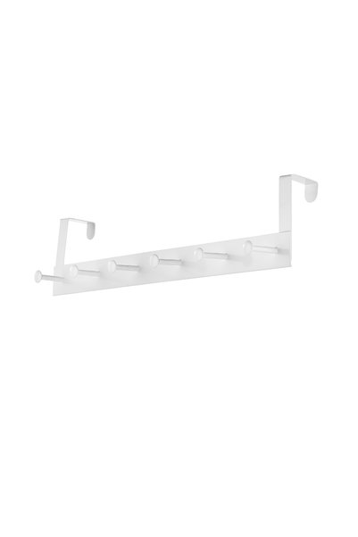 vipgross Practical and Stylish 6-Piece Metal Door Hanger - 30 kg Load Capacity, White, 46.5 cm Length Karaca