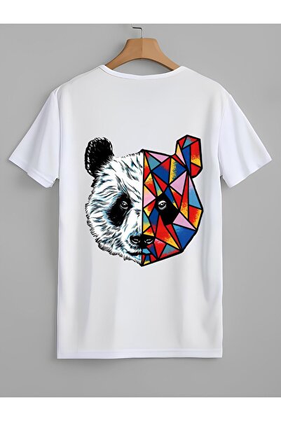 BBS CLOTHES تي شيرت بتصميم الباندا الملون مصنوع من القطن الفاخر بنسبة 100%