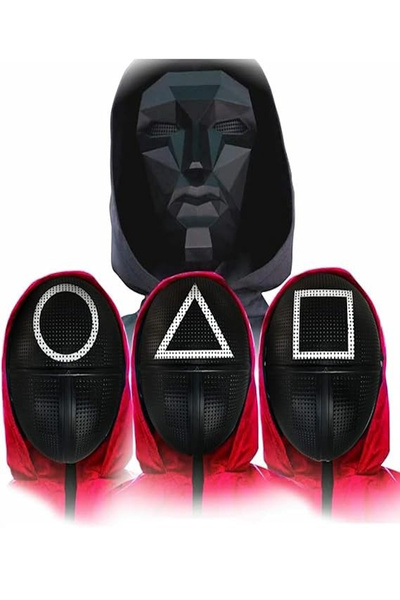 Hyd Squid Game Maske Seti (4'ü 1 Arada)