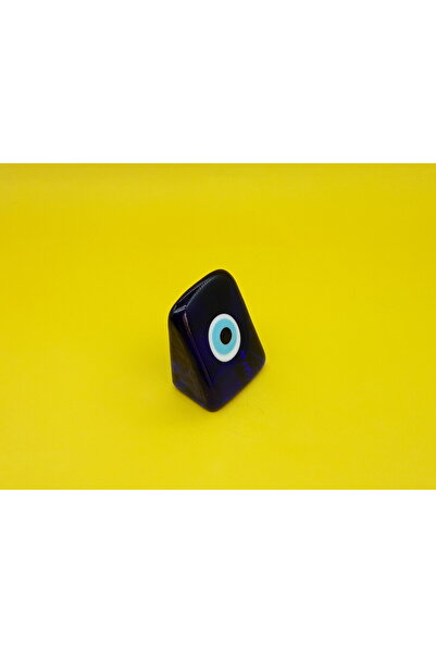 Nurtakı Nurtakı Masa Üstü Üçgen Saf Cam Nazarlık Nazar Boncuğu