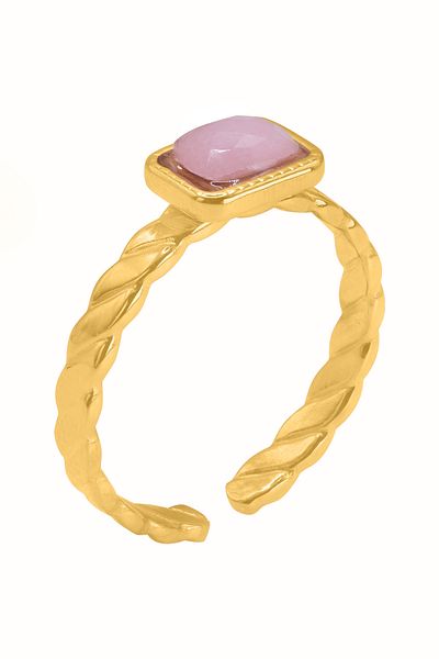 Heideman Ring mit fliederfarbenden Stein Damen Nomin goldfarben modisch