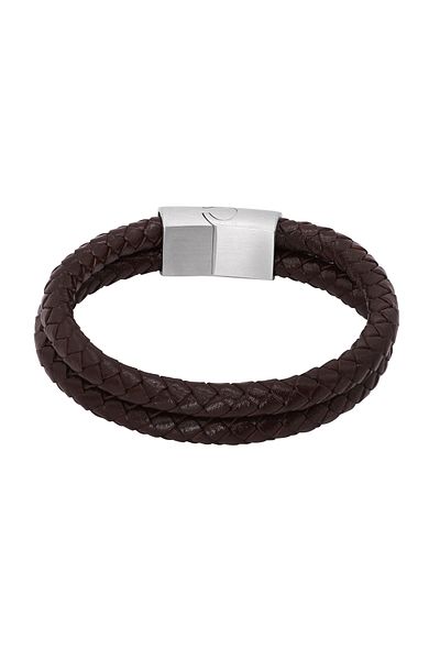 Heideman Lederarmband Herren Ignis Silberfarben Casual, Basic