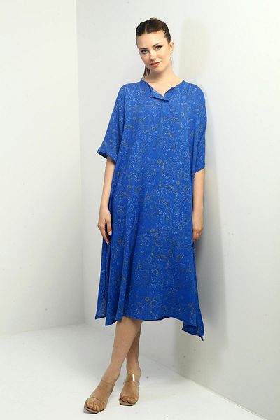 By Saygı Rochie oversize cu model șal pentru femei, cu buzunare