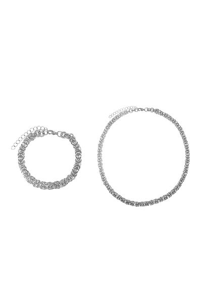 Heideman Schmuckset Herren Mit Armband Und Halskette Set Jim Silberfarben Basic