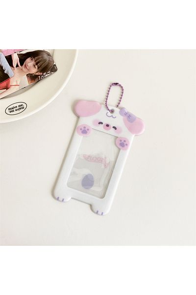 Choice purple dog 3inch Kawaii Animal Photocards Holder Kpop Style Idol Cards Protect Cover Sleeves