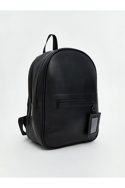 LC Waikiki Lcw Accessories Black Leather Look Men's Backpack