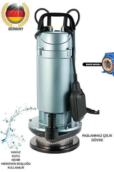 SCHUTZENGER Qdx33 Hp Bakır Sargı Drenaj Dalgıç Pompa Temiz Su Kirli Su 28 Mt Dik Atar Yatay 200 Mt Atar