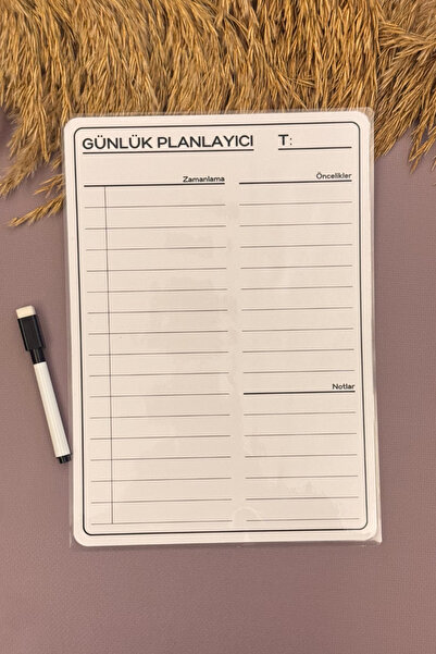 caps Saatlere Bölünmüş Günlük Masaüstü Planlayıcı ve Notlar