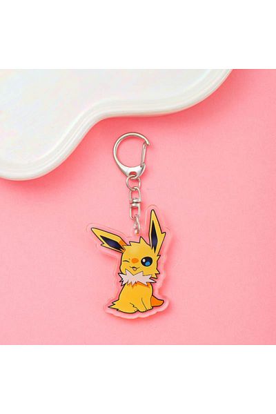 Miniso 5cm 1 Anime Pokémon Eevee Acrylic Keychain Accessaries Cartoon Funny Pendant Cute Creative Bag Charm