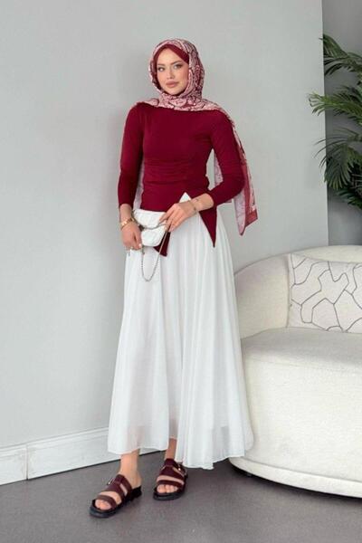 Şulemoda Giyim Μπλούζα Jessica - Βουργουνδία χρώμα