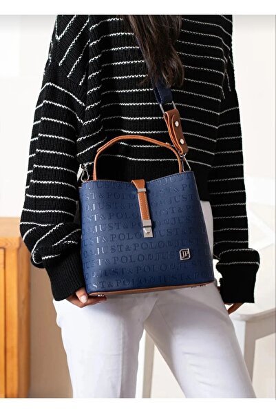 Just Polo حقيبة يد وكتف نسائية منقوشة ومطبوعة مكونة من 4 أقسام JustPolo tyc44...