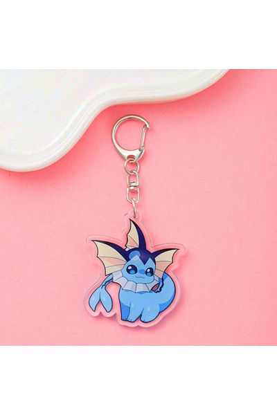 Miniso 5cm 6 Anime Pokémon Eevee Acrylic Keychain Accessaries Cartoon Funny Pendant Cute Creative Bag Charm