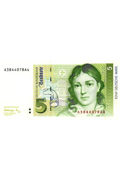 EMİR COLLECTION Almanya 1991 Yılı 5 Mark Yabancı Kağıt Para Çil (UNC) Koleksi...