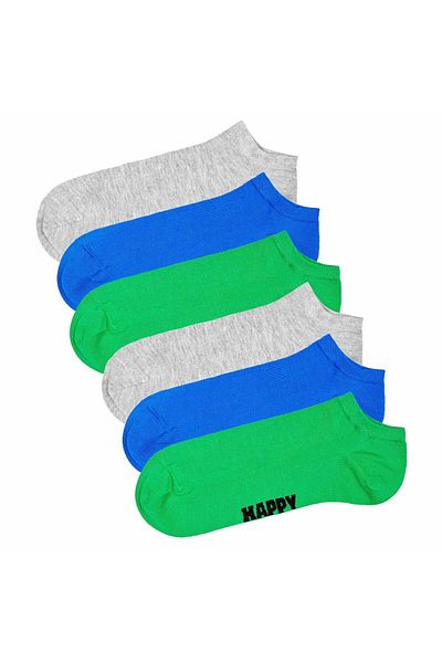 Happy Socks Unisex Sneaker-Socken, 6er Pack - Solid Socks Low, Baumwollmischung, einfarbig