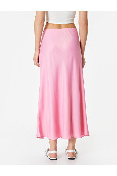 Koton Viscose Midi Φούστα - Κανονικό σχέδιο μέσης