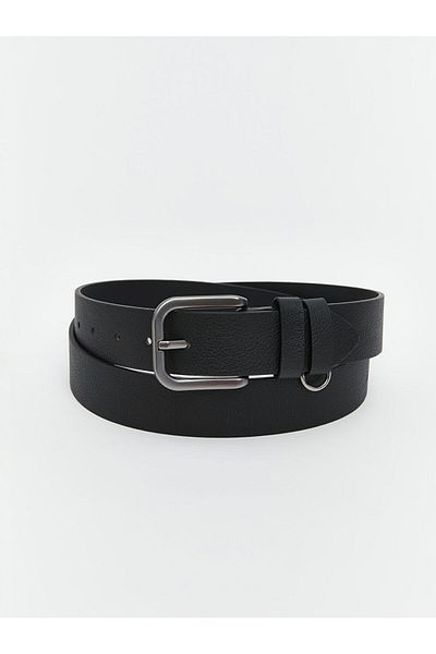 LC Waikiki Black Leather Look Men's Belt
