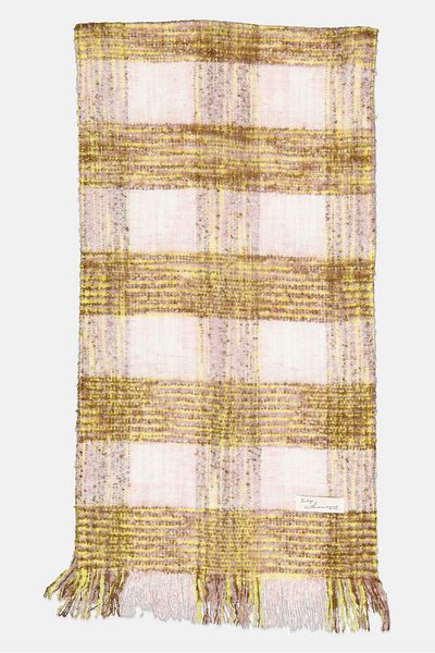 VINTAGE HAVANA Women Textured Scarf 186 X 60 Cm, Beige