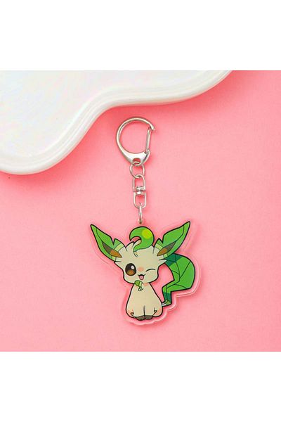 Miniso 5cm 7 Anime Pokémon Eevee Acrylic Keychain Accessaries Cartoon Funny Pendant Cute Creative Bag Charm