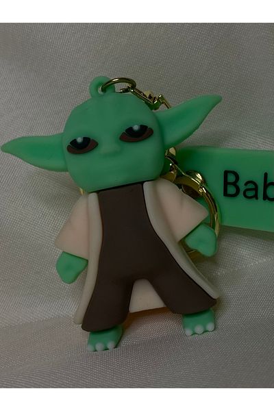 nss sky rock 3D Luxury Large Size Baco Yoda Star Wars Silicone Keychain and Bag Accessory