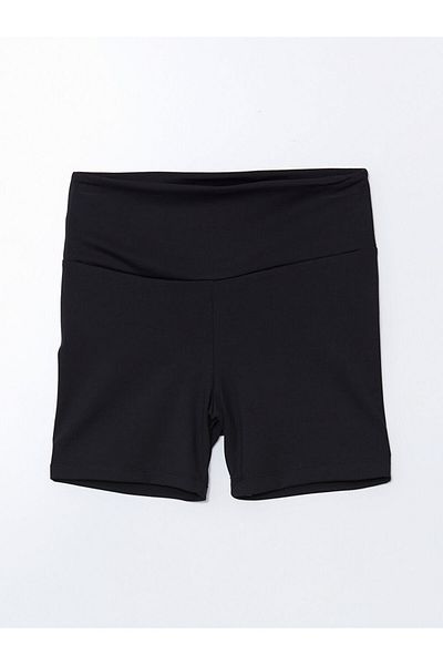 LC Waikiki KOOR Μαύρο ελαστικό γυναικείο σορτς κολάν