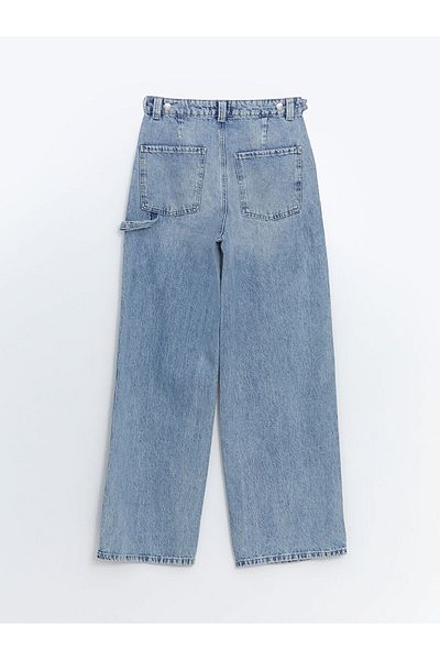 LC Waikiki Xside Blue Wideleg Women's Jean Pants
