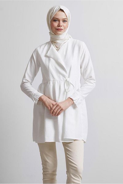 TRENDTESETTÜR Detailed Women &Apos; S White Dress t 9816