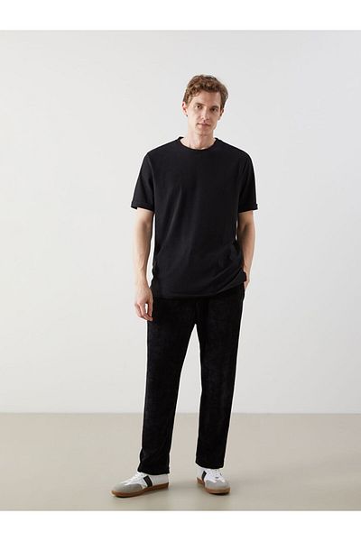LC Waikiki Crew Neck Short Sleeve Men's Textured T-Shirt
