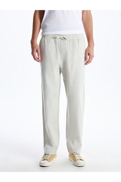 LC Waikiki New Season Comfortable Fit Linen Look Men's Trousers - S5Ek45Z8