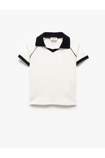 Koton New Season Cotton Short Sleeve Polo Neck T-Shirt