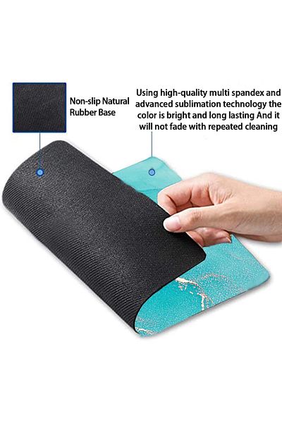 fulina Mouse Pad, Office Desk Mat ,11.8" ×9.8" ,with Non-Slip Rubber Base ，Color Mixed Marble