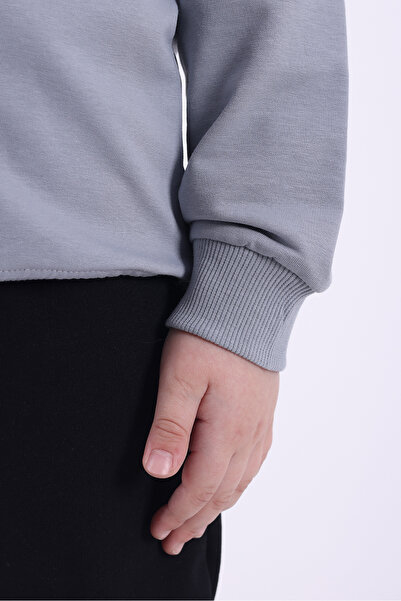 Lovexi 3 Lü Set Mevsimlik Oversize Basic Sweatshirt (LACİ MAVİ GRİ)