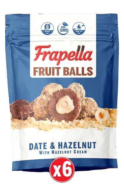 Frapella Hazelnut Covered Hazelnut Cream Filled Fruit Ball 80 Gr. X 6 Pack