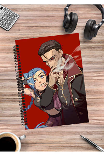 mertfigur Caiet cu spirală Arcane Lol Jinx Anime (50 coli)
