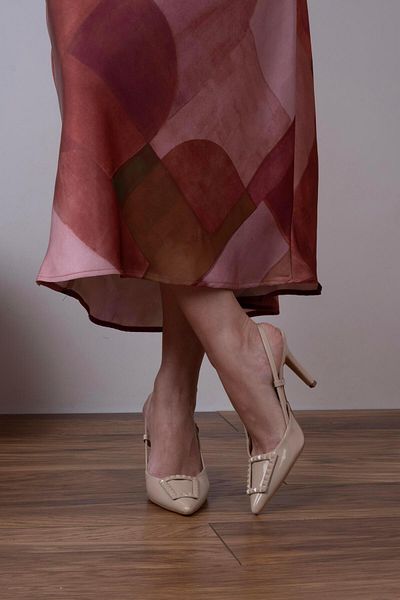 sovrana Buckle Detailed Heeled Shoes Skin Patent Leather